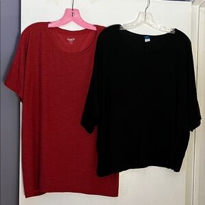 Old Navy Red and Black Short Sleeve Tees